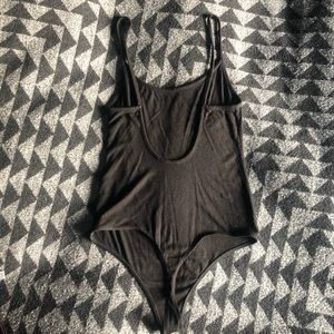American Apparel Ribbed Bodysuit - Black